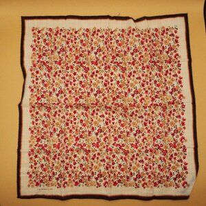 Rare Burberry Handkerchief Cotton Nova Check Flower Women bag Pink Elegant